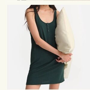 Tencel Sleep Button Down Tank Dress